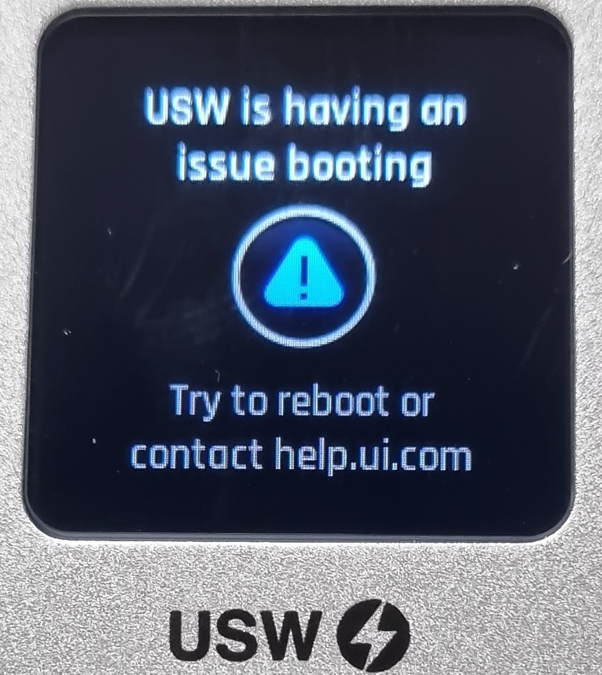 UBIQUITI USW-24-POE ISSUE – boot failure – continuous disconnections
